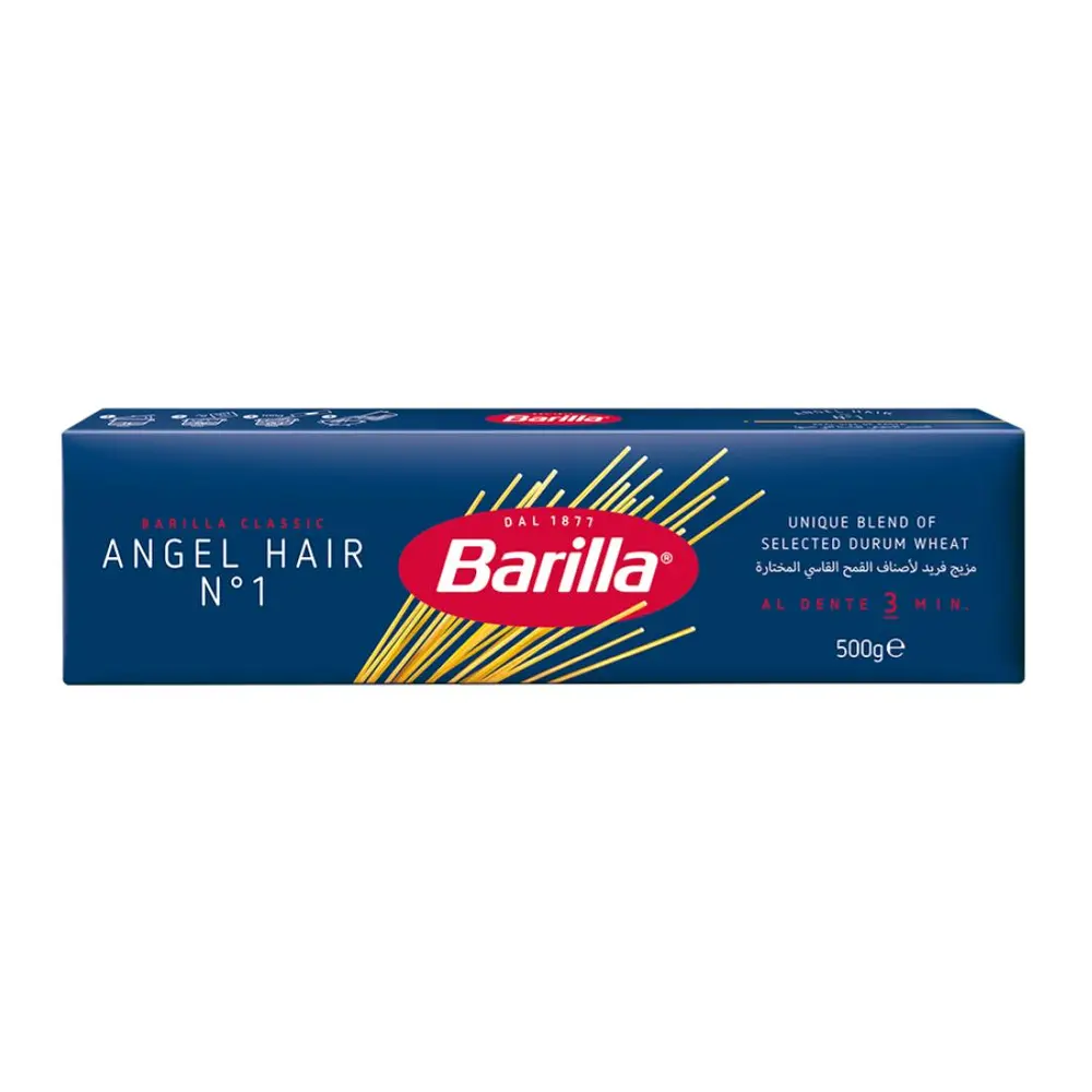 Mì Ý, Angel Hair, No. 1, 100% Durum Wheat Semolina Pasta (500g) - BARILLA